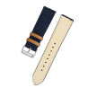 Bracelet 18 mm Cuir PU Bleu de montre fermoir Ardillon