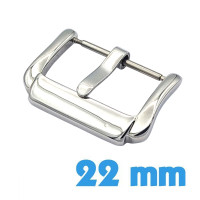 Fermoir Ardillon Argenté en Acier 22mm