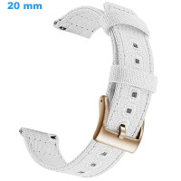 Bracelet 20 mm Tissu Blanc...