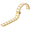 Acheter Bracelet 20 mm Céramique Doré et Blanc de montre Papillon