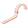 Acheter Bracelet 21 mm Céramique Doré rose et Blanc montre boucle Papillon