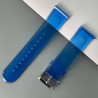 Acheter Bracelet Plastique fermoir Ardillon montre Transparent et Bleu 22 mm