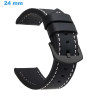 Acheter Bracelet 24 mm Cuir PU Noir pour montre