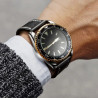 Acheter Bracelet 24 mm Cuir PU Noir pour montre