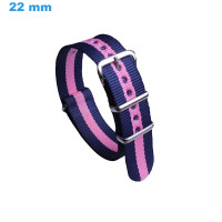 Bracelet Bleu et Rose 22 mm...