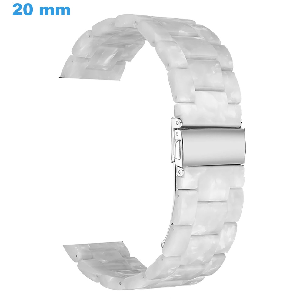 Bracelet De Montue Blanc 20mm Flexible Et Sportif - Compatible Universel - Marque OcioDual