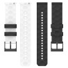 Bracelet Noir 20 mm Caoutchouc pour montre boucle Ardillon