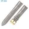 Acheter Bracelet montre 21 mm Cuir véritable Gris boucle Ardillon