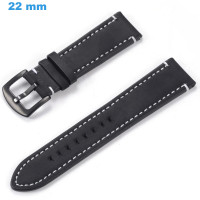 Bracelet montre Noir 22 mm...