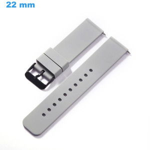 Bracelet Ardillon Gris 22 mm Silicone de montre Bracelet Silicone | My-Montre