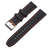 Bracelet Silicone fermoir Ardillon montre Noir et Brun 22 mm Bracelet Silicone | My-Montre