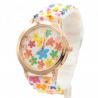 Montre colorée avec Fleurs Femme Silicone