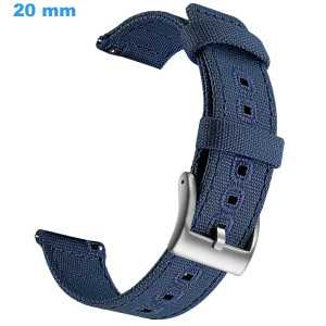 Bracelet de montre 20 mm Tissu fermoir Ardillon Bleu Bracelet Tissu | My-Montre