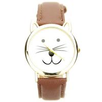 Montre chat femme pas chère bracelet chocolat originale