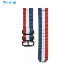 Bracelet 18 mm Nylon Multicolore montre fermoir Ardillon Bracelet Tissu | My-Montre