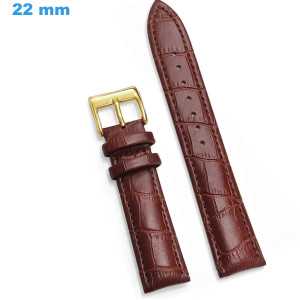 Bracelet Brun 22 mm Cuir véritable montre Ardillon Bracelet Cuir pour montre | My-Montre