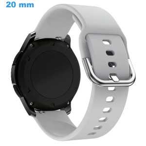 Bracelet de montre 20 mm Caoutchouc boucle Ardillon Gris Bracelet Silicone | My-Montre