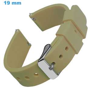 Bracelet 19 mm Silicone Vert de montre boucle Ardillon Bracelet Silicone | My-Montre