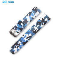 Bracelet montre Bleu 20 mm...