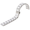 Bracelet Papillon 15 mm Céramique Argenté et Blanc pour montre Bracelet Céramique | My-Montre