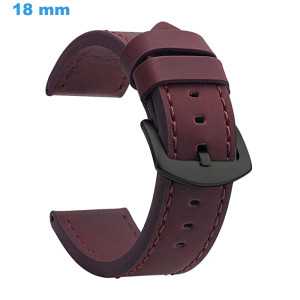Bracelet Ardillon 18 mm Simili cuir Brun montre Bracelet Cuir pour montre | My-Montre