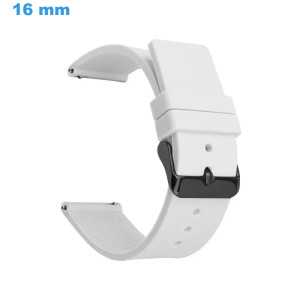 Bracelet 16 mm Caoutchouc Blanc pour montre Bracelet Silicone | My-Montre