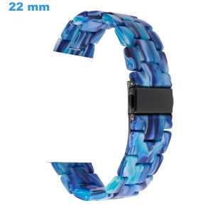 Bracelet fermoir Déployant 22 mm Résine Bleu de montre Bracelet Résine | My-Montre