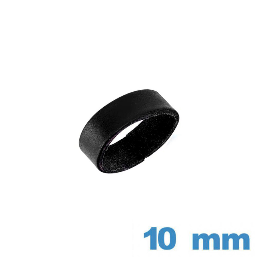 Passant Montre 10mm Cuir véritable Noir pour Bracelet Fin