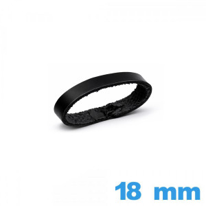 Passant cuir véritable noir 18mm pour bracelet de montre