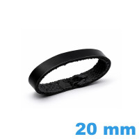 Passant Bracelet Montre 20mm en Cuir véritable Noir