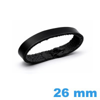 Passant pour Bracelet Montre 26mm en Cuir véritable Noir