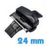 Boucle papillon noire 24 mm pour bracelet de montre