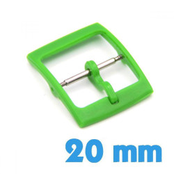 Fermoir ardillon plastique vert 20 mm pour bracelet montre