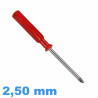 Tournevis horloger cruciforme 2.50 mm
