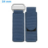 Bracelet Nylon boucle Velcro pour montre Bleu 24 mm