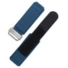 Bracelet Nylon boucle Velcro pour montre Bleu 24 mm