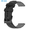 Bracelet fermoir Ardillon 22 mm Silicone Noir pour montre