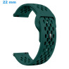 Bracelet 22 mm Silicone fermoir Bouton pression de montre Vert