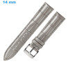 Bracelet 14 mm Cuir véritable Gris montre fermoir Ardillon