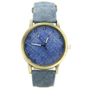 Montre unisexe bleu style matière pantalon jean's