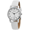 Montre Femme Adrina bracelet cuir synthétique blanc cadran blanc