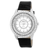 Montre Femme Adrina bracelet cuir synthétique noir cadran blanc 43 mm
