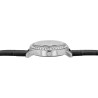 Montre Femme Adrina bracelet cuir synthétique noir cadran blanc 43 mm