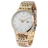 Montre Mixte Just Watch bracelet acier inoxydable doré cadran blanc 41 mm