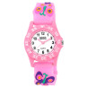 Montre Enfant QBos bracelet silicone rose papillon