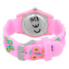 Montre Enfant QBos bracelet silicone rose papillon