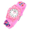 Montre Enfant QBos bracelet silicone rose papillon