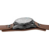Montre Homme Raptor bracelet cuir véritable brun gabin