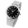 Montre Homme Excellanc bracelet acier inoxydable argenté bracelet extensible 42 mm