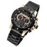 Montre Homme Raptor bracelet acier inoxydable noir soheib